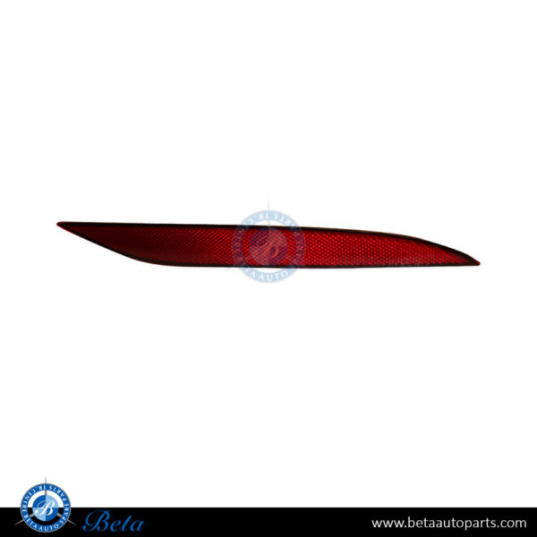 Tesla Model X (2015-2021), Rear Bumper Reflector (Right), China, 1034343-00-C / 1034343-00-B