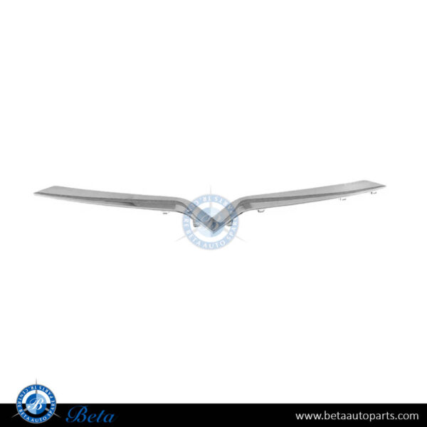 Tesla Model X (2015-2021), Front Bumper V Moulding (Chrome), China, 1047022-00-D