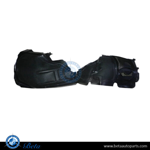 Tesla Model S (2017-2021), Front Wheel Fender Liner Flannel (Right), China, 1063694-00-D, 1063694-00-A, 1063694-00-B