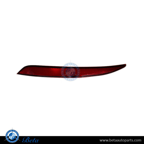 Tesla Model 3 (2017-2023), Rear Bumper Reflector (Left), China, 1077406-00-F / 1732381-00-A