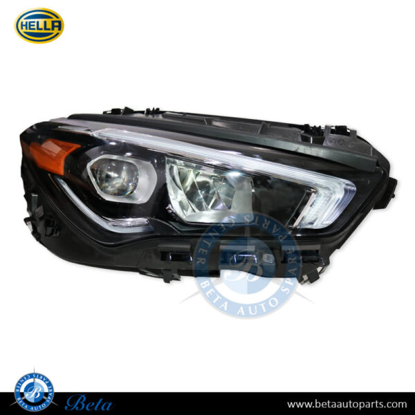 Mercedes CLA-Class C118 (2019-Up), Headlamp Static LED - USA Type (Right), Hella, 1189064400 / 1189063000