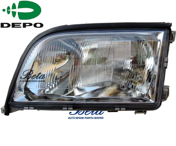 1387356425W14020HEADLIGHT20LH20copy-2.jpg Mercedes S-Class W140 (1993-1998), Headlamp - Crystal (Left), Depo, 1408207361