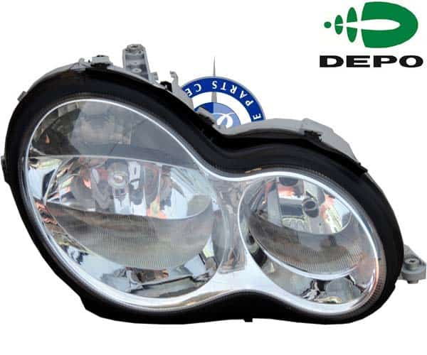 Mercedes C-Class W203 (2005-2007), Headlamp (Right), Depo, 2038203461