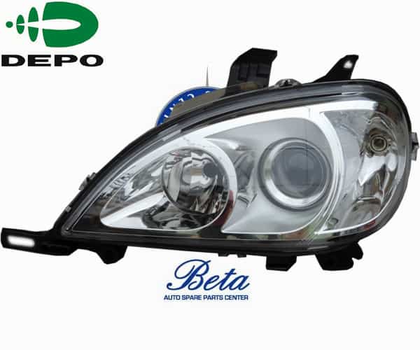 Mercedes ML-Class W163 (1997-2004), Headlamp with Motor (Left), Depo, 1638204561