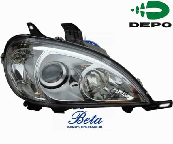 Mercedes ML-Class W163 (1997-2004), Headlamp with Motor (Right), Depo, 1638204661