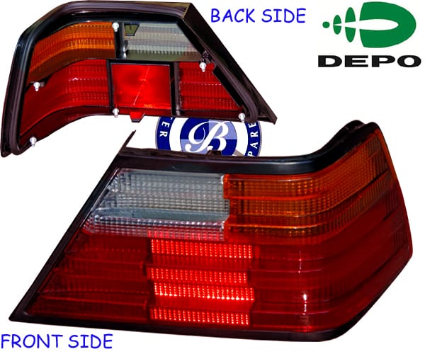 Mercedes E-Class W124 (1986-1995), Tail Lamp Lens - Yellow (Right), Depo, 1248200266