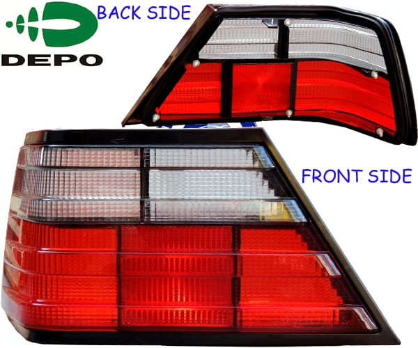 Mercedes E-Class W124 (1986-1995), Tail Lamp Lens - Smoke (Left), Depo, 1248203366