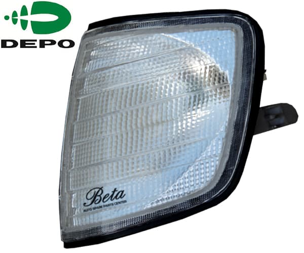 Mercedes E-Class W124 (1986-1995), Corner Lamp without Socket - White (Left), Depo, 1248260943