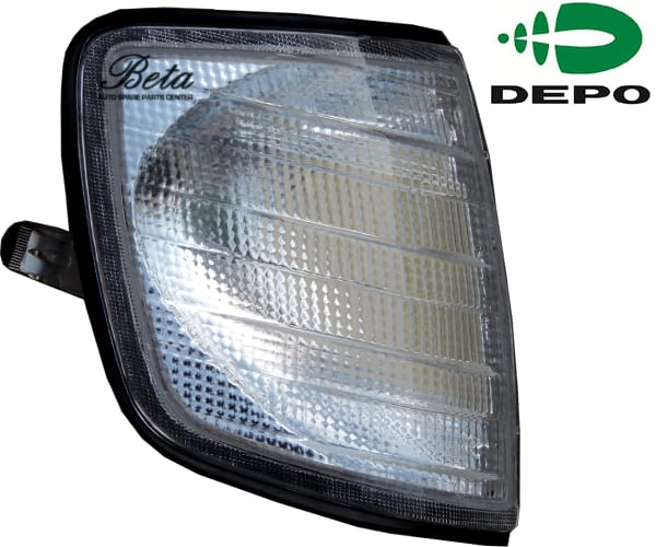 Mercedes E-Class W124 (1986-1995), Corner Lamp without Socket - White (Right), Depo, 1248261043