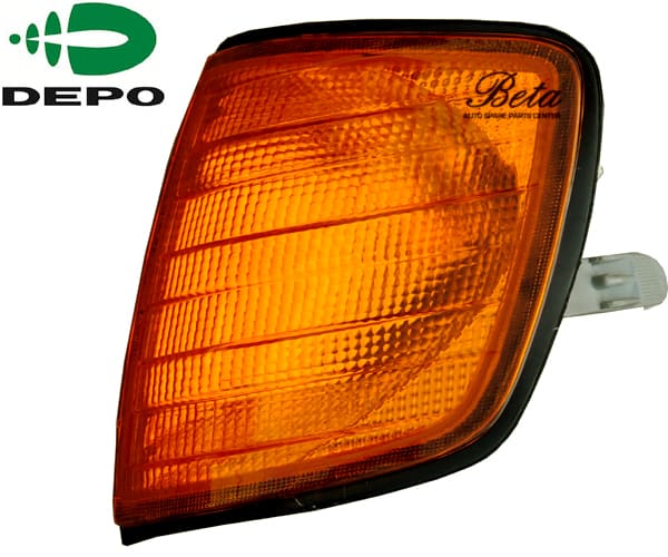 Mercedes E-Class W124 (1986-1995), Corner Lamp without Socket - Yellow (Left), Depo, 1248260043