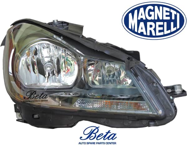 Mercedes C-Class W204 (2011-2014), Headlamp Normal - Black (Right), Magneti Marelli, 2048209659