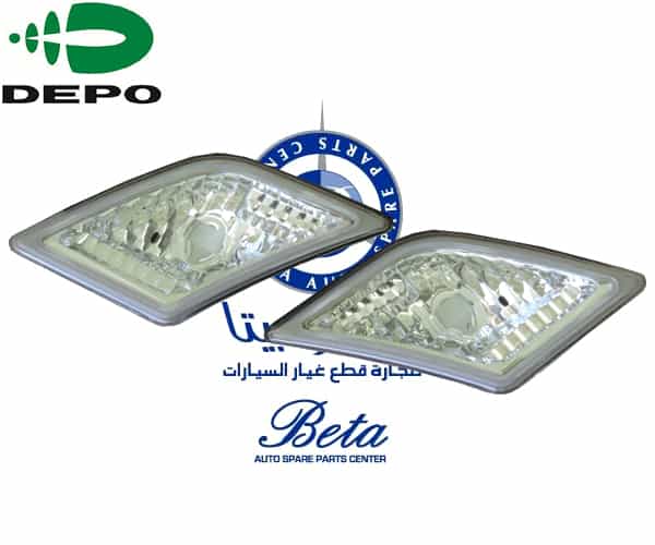 Mercedes C-Class W204 (2008-2010), Front Bumper Reflectors (Crystal), Depo