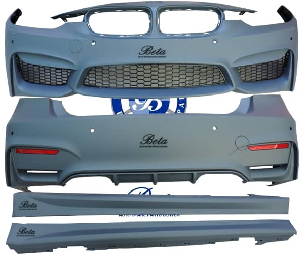 BMW 3 Series F30 (2012-2018), Front Bumper and Rear Bumper M3 Look with PDC / Washer, Taiwan