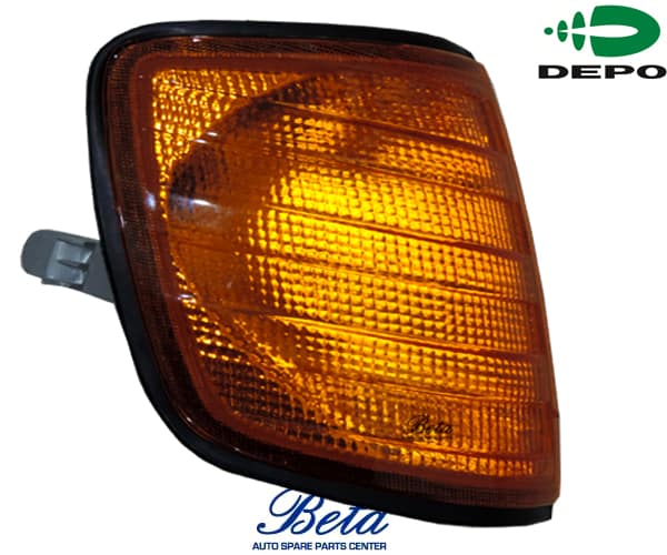 Mercedes E-Class W124 (1986-1995), Corner Lamp without Socket - Yellow (Right), Depo, 1248260143