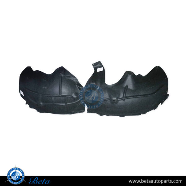 Tesla Model Y (2020-Up), Rear Wheel Fender Liner Flannel (Right), China, 1492616-00-B, 1492616-00-A