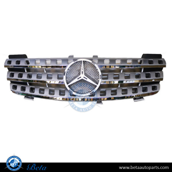 1648850685-mercedes-ml-class-w164-radiator-grille-silver.jpg Mercedes ML-Class W164 (2005-2008), Radiator Grille (Silver), China, 1648850685