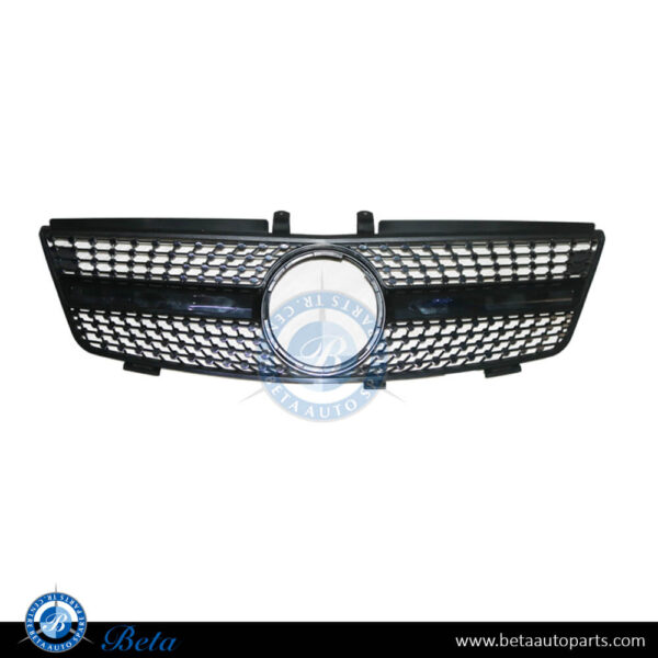1648851a60-9040-mercedes-ml-class-w164-radiator-grille-diamond-look-black-and-chrome.jpg Mercedes ML-Class W164 (2005-2008), Radiator Grille Diamond Look (Black and Chrome), China, 1648851A60