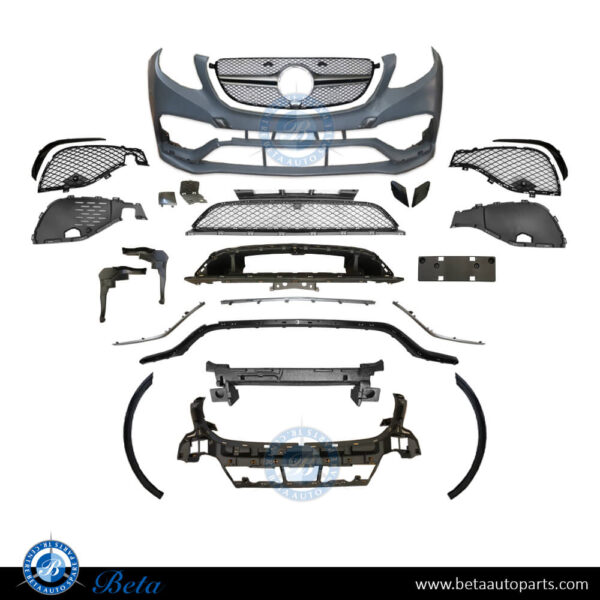 1668850838-mercedes-gle-class-w166-front-bumper-with-pdc-gle63-look.jpg Mercedes GLE-Class W166 (2015-2018), Front Bumper with PDC GLE63 Look, China, 1668850838