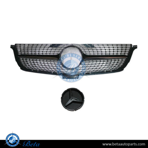 Mercedes ML-Class W166 (2012-2014), Radiator Grille Diamond Look (Black), China