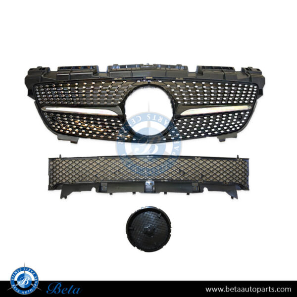Mercedes SLK-Class R172 (2011-2015), Radiator Grille Diamond Look (Black and Chrome), China