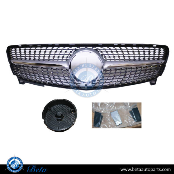 1768802183-mercedes-a-class-w176-radiator-grille-diamond-look-silver.jpg Mercedes A-Class W176 (2016-2018), Radiator Grille Diamond Look (Silver), China, 1768802183