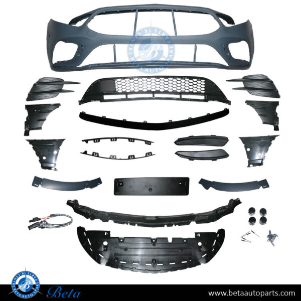 1778802801-mercedes-a-class-w177-front-bumper-normal-amg-with-park-assist-with-acc-black.jpg Mercedes A-Class W177 (2019-2022), Front Bumper Normal AMG with Park Assist with ACC Black, Taiwan, 17788028011