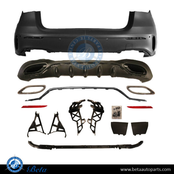1778804801-mercedes-a-class-w177-rear-bumper-amg-hatchback-with-park-assist.jpg Mercedes A-Class Hatchback W177 (2019-Up), Rear Bumper Normal AMG with Park Assist, Taiwan, 1778804801