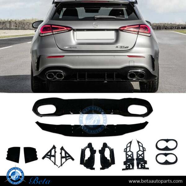 1778856904-mercedes-a-class-w177-rear-diffuser-amg-a45-hatchback-spare-parts.jpg Mercedes A-Class Hatchback W177 (2019-Up), Rear Diffuser AMG A45 for Normal AMG, China, 1778856904