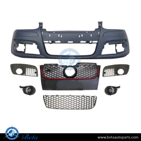 Volkswagen Golf 5 GTI (2003-2007), Front Bumper with Fog Lamp, China, 1K0807217R