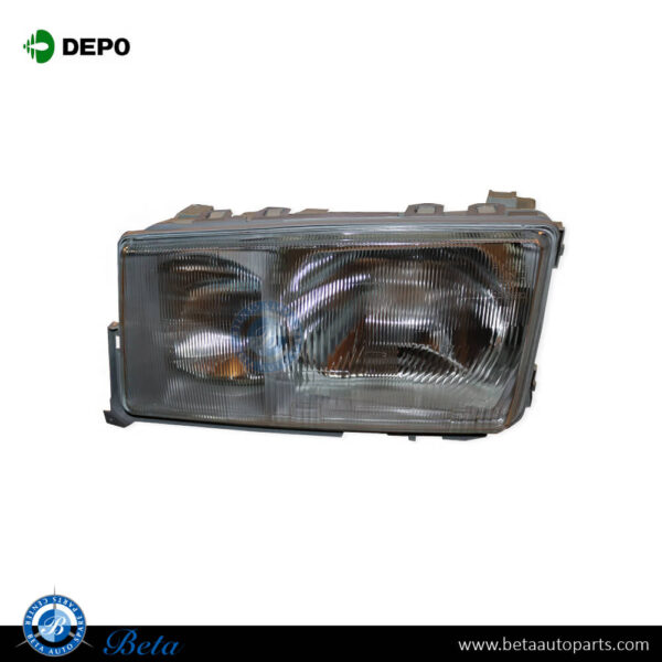 2018202561-mercedes-c-class-w201-headlamp-left.jpg Mercedes C-Class W201 (1982-1993), Headlamp (Left), Depo, 2018202561