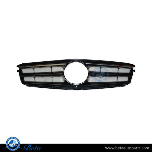 2048800023-mercedes-c-class-w204-radiator-grille-black.jpg Mercedes C-Class W204 (2008-2014), Radiator Grille with Logo (Black), China, 2048800023