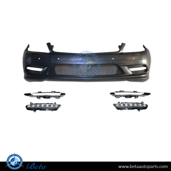 Mercedes C-Class W204 (2008-2010), Front Bumper Normal AMG with DRL / PDC / Washer, China, 2048852838