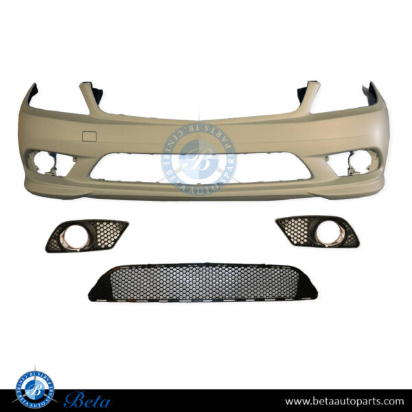 Mercedes C-Class W204 (2008-2010), Front Bumper Normal AMG without PDC / Washer, Taiwan, 2048853725