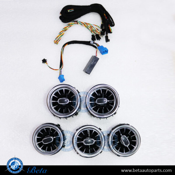 Mercedes GLC-Class W253 / C253 (2020-2022), Front Fresh AC Air Grille 64 Colors for Cars with Ambient Lighting, China, 2058300301 / 2058303900 / 2058304000