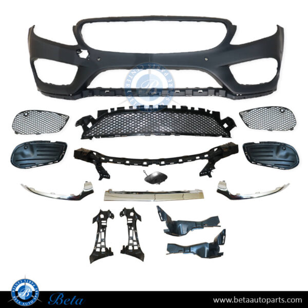Mercedes C-Class W205 (2015-2018), Front Bumper Normal AMG with PDC / Park Assist without Camera Hole, China, 2058801840