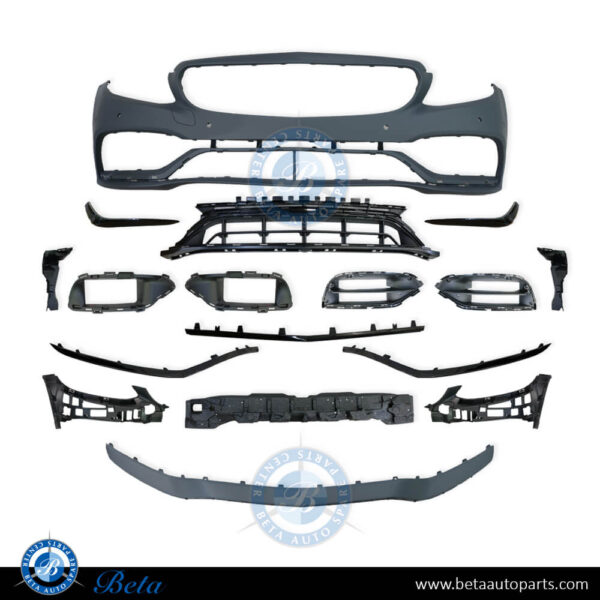2058802240-mercedes-c-class-w205-front-bumper-assembly-with-pdc-and-black-moulding-amg-c63-look-china-parts-1.jpg Mercedes C-Class W205 (2019-2021), Front Bumper AMG C63 Look with PDC / Black Moulding, Taiwan