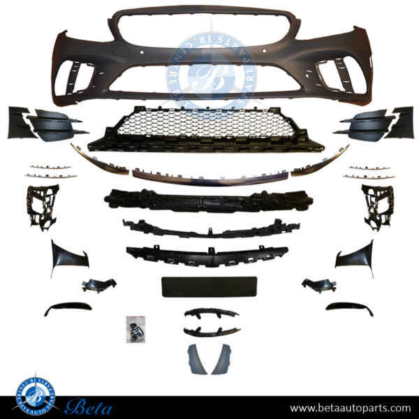 2058802508-mercedes-c-class-w205-front-bumper-amg-c43-with-park-assist-silver.jpg Mercedes C-Class W205 (2019-2021), Front Bumper AMG C43 with Park Assist (Silver), Taiwan, 2058802508