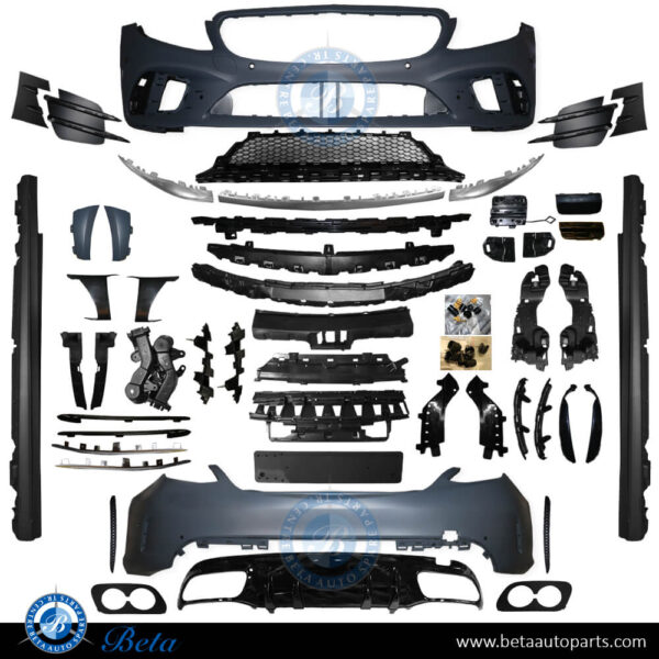 2058851a38-mercedes-c-class-w205-body-kit-amg-c43-look-without-camera-matt-silver.jpg Mercedes C-Class W205 (2019-2021), Body Kit AMG C43 Look without Camera Hole (Matt Silver), Taiwan, 2058851A38