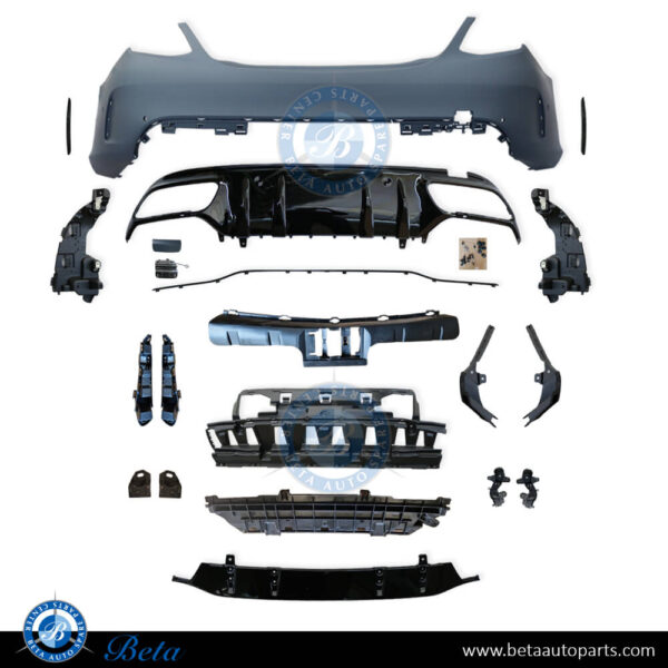 2058853304-mercedes-c-class-w205-rear-bumper-assembly-with-pdc-and-black-moulding-amg-c63-china-parts-1.jpg Mercedes C-Class W205 (2019-2021), Rear Bumper AMG C63 with PDC with Black Moulding, Taiwan