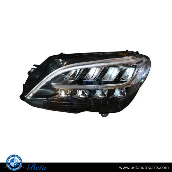 Mercedes C-Class W205 (2019-2021), Headlamp Static LED (Left), China, 2059066204 / 2059065404 / 2059063106