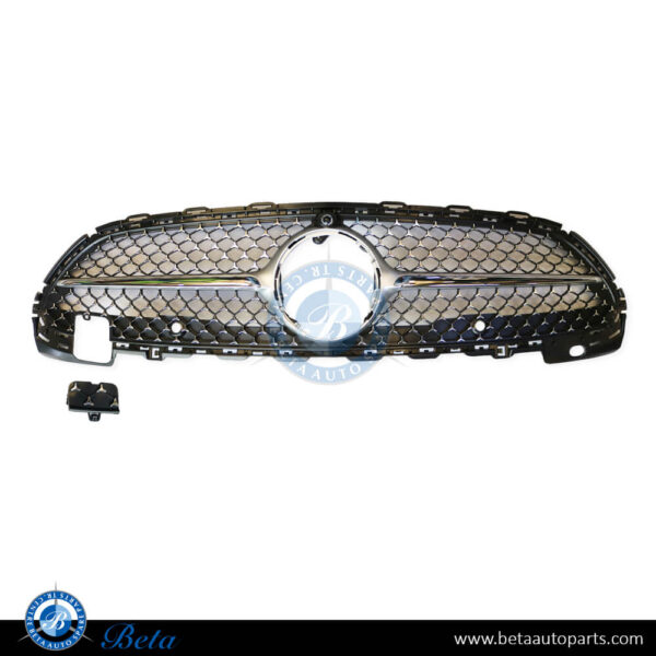 2068805105-mercedes-c-class-w206-radiaotr-grille-amg-diamond-look.jpg Mercedes C-Class W206 (2022-Up), Radiator Grille AMG Stars Look without Logo with Camera Hole (Silver), China, 2068805105