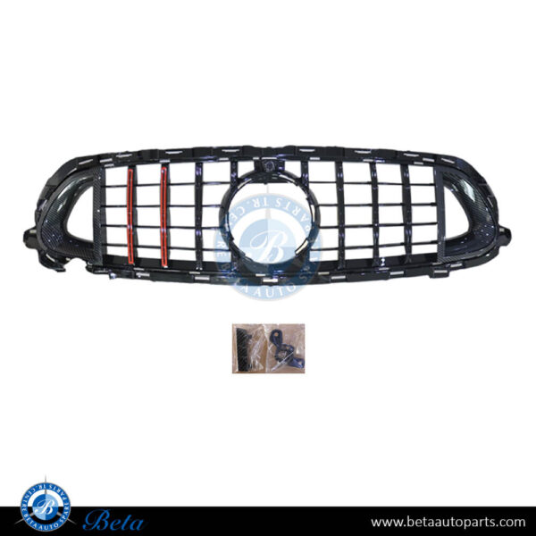 2068883300-mercedes-c-class-w206-radiator-grille-brabus-look-carbon-and-red.jpg Mercedes C-Class W206 (2022-Up), Radiator Grille BBS Look (Carbon and Red), China, 2068883300