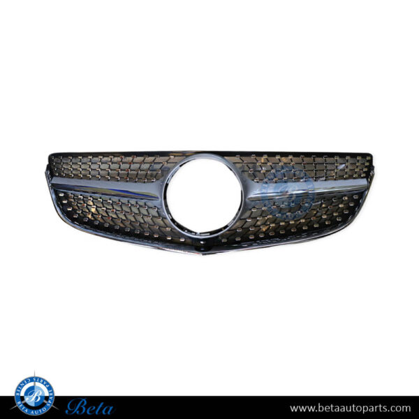 Mercedes E-Class Coupe C207 (2014-2016), Radiator Grille Diamond Look with Lower Chrome, China
