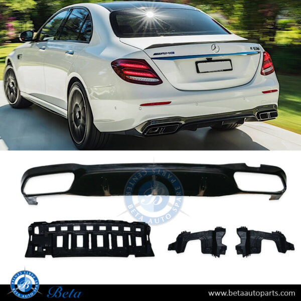 Mercedes E-Class W213 (2017-2020), Rear Diffuser AMG E63 for Normal AMG (Black), China, 2138852501