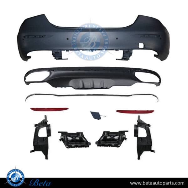 2138854903-mercedes-e-class-w213-rear-bumper-with-pdc-with-park-assist.jpg Mercedes E-Class W213 (2021-2023), Rear Bumper with PDC with Park Assist, China, 2138854903