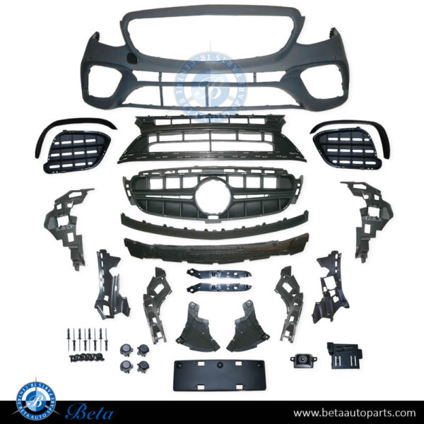 2138858600-mercedes-e-class-w213-front-bumper-amg-e63-look-with-radiator-grille.jpg Mercedes E-Class W213 (2017-2020), Front Bumper AMG E63 Look with Radiator Grille, China