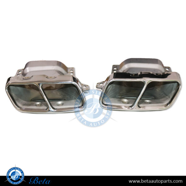 Mercedes A-Class / CLA-Class W176 / C117 (2013-2018), Exhaust Tips AMG A45/CLA45 (Silver), China, 2214903927 / 2214904027
