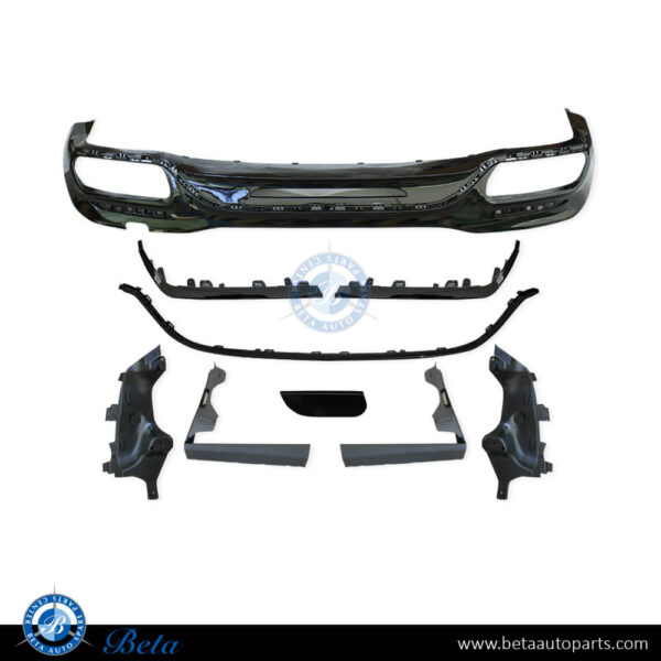 Mercedes S-Class W222 (2018-2020), Rear Diffuser AMG S63/S65 for Normal AMG (Black), China, 2228855801