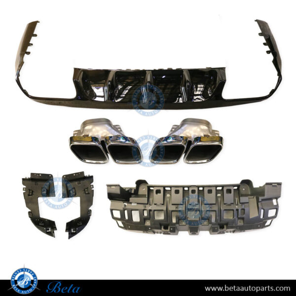 2388857002-mercedes-e-class-coupe-c238-rear-diffuser-amg-e63-look-for-normal-amg.jpg Mercedes E-Class Coupe C238 (2017-2020), Rear Diffuser AMG E63 Look for Normal AMG with Exhaust Tips, China, 2388857002