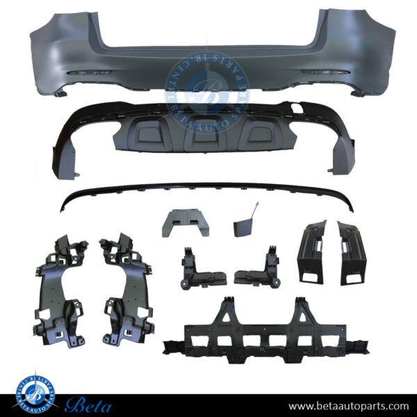 Mercedes GLC-Class W253 (2016-2019), Rear Bumper Normal AMG without PDC (Gloss Black), Taiwan